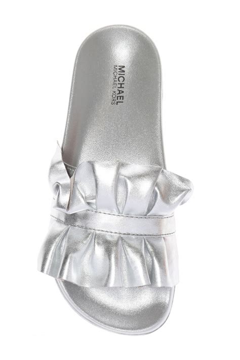 michael kors bella ruffle slide
